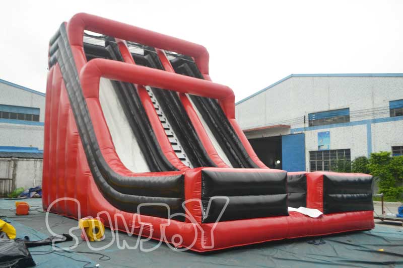 26ft three lanes inflatable slide for sale