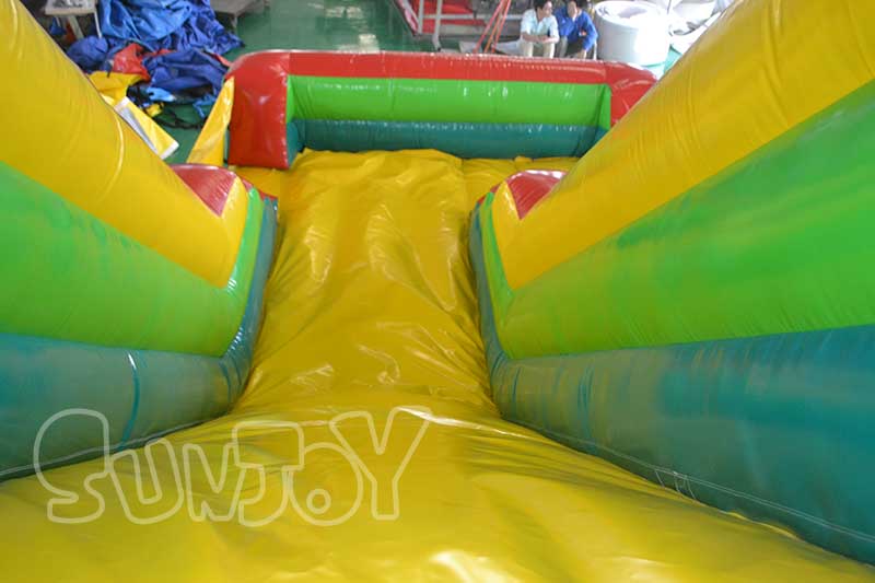 inflatable slide lane and bumper wall