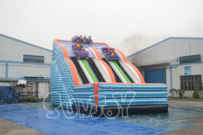 20ft triple lane inflatable slide for sale