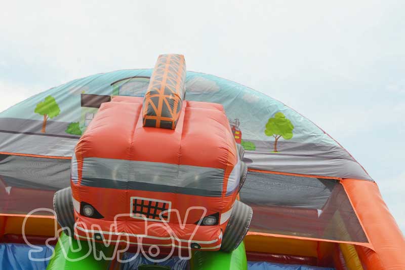 inflatable fire fighting truck