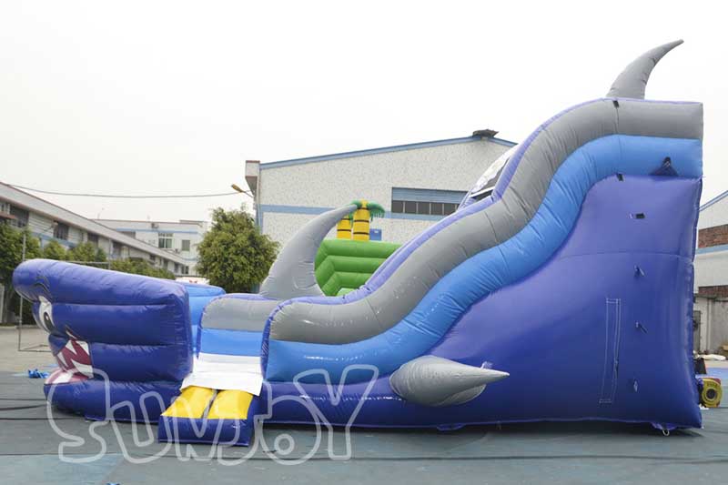 18ft shark inflatable slide for kids