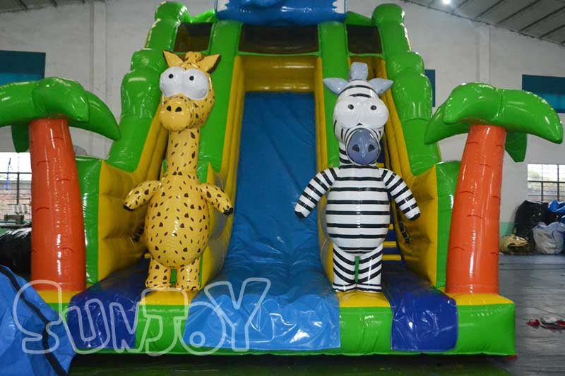 inflatable zebra and giraffe models