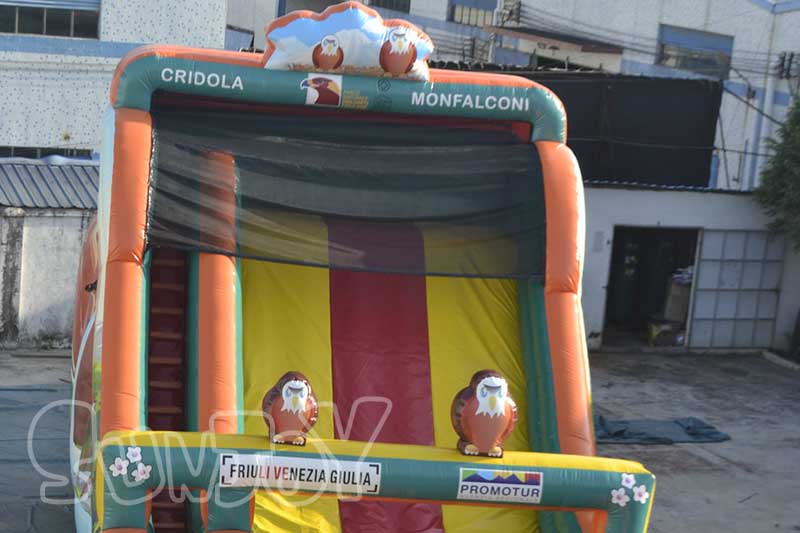 the owl theme inflatable slide for kids
