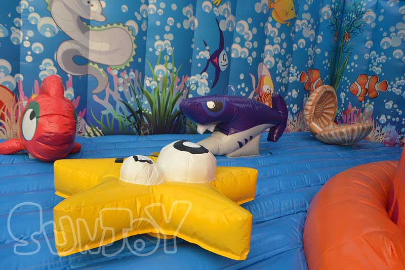 inflatable sea animals obstacles