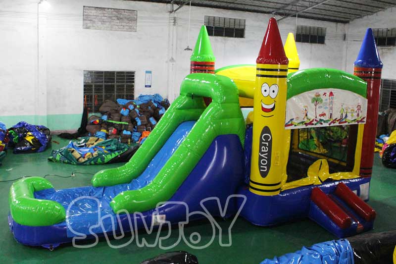 28ft crayon bounce house combo