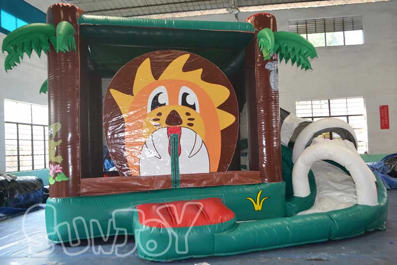 jungle theme inflatable bounce house for sale
