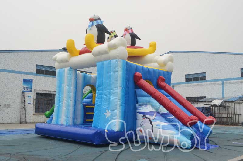 penguin world inflatable combo