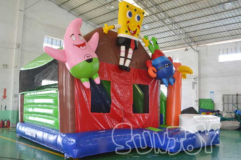 colorful spongebob bounce house for kids