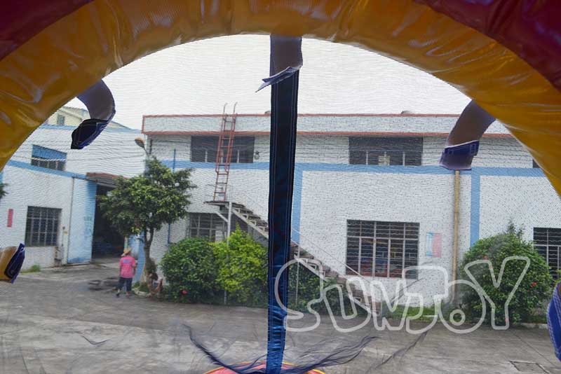 misting system on the top of the slide