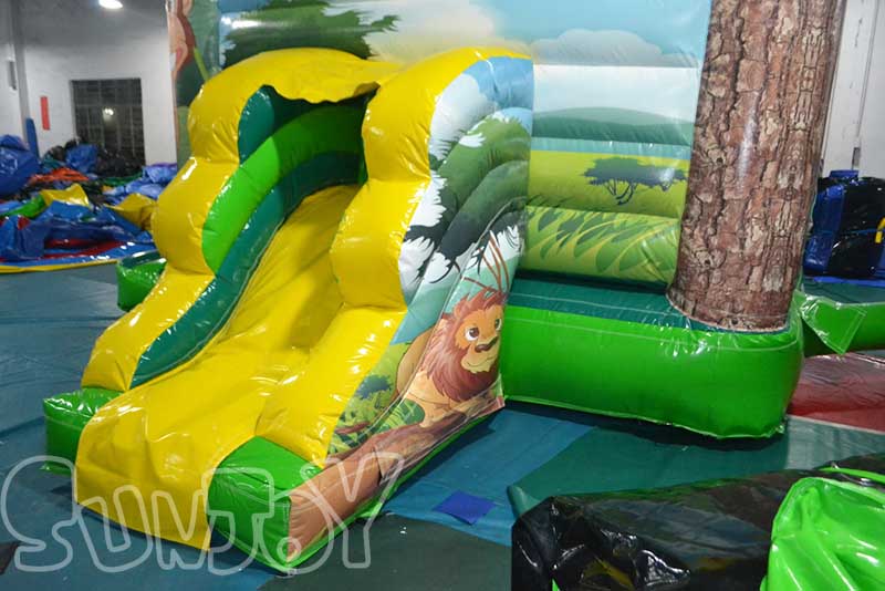 bounce house and slide connection
