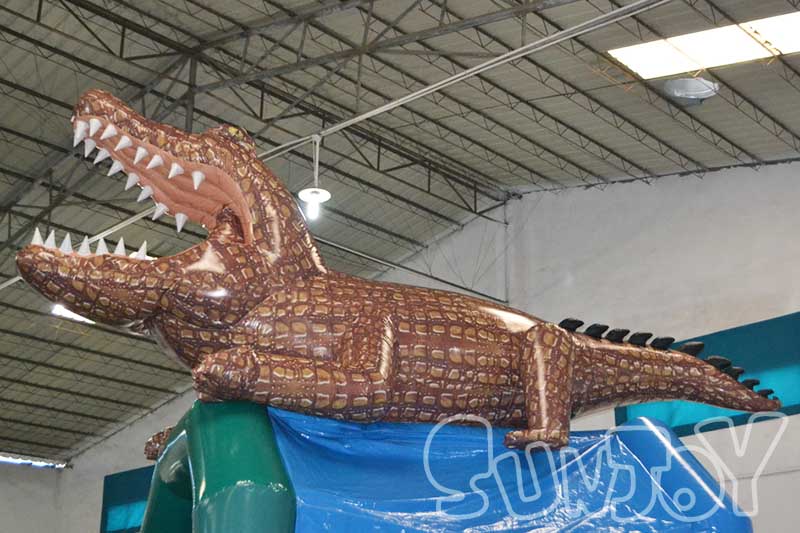 giant inflatable crocodile cartoon