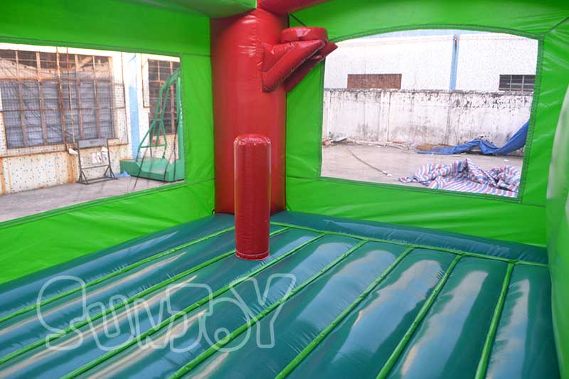 large jumping floor and basketball hoop