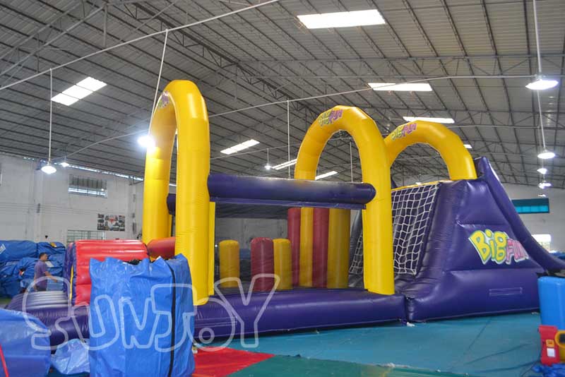rope net climbing wall obstacle course