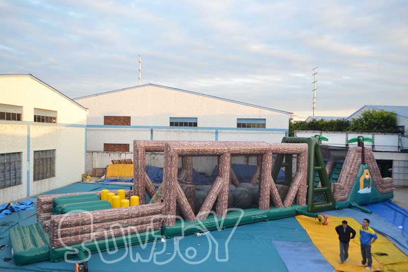 large adults inflatable obstacle course