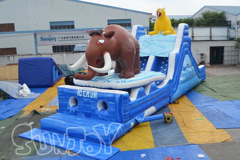 Ice Age theme blow up obstacle course