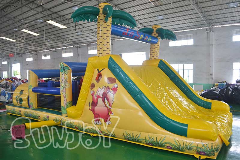 tropical jungle obstacle course for kids