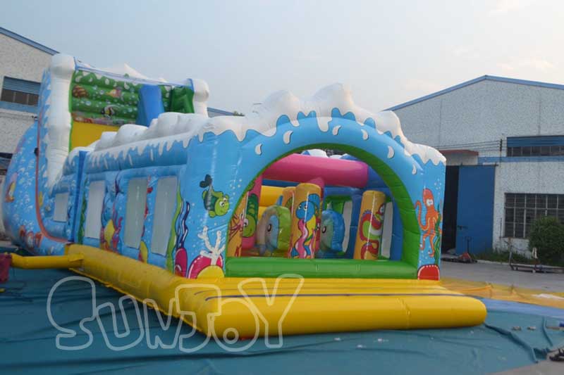 ocean inflatable obstacle course for kids