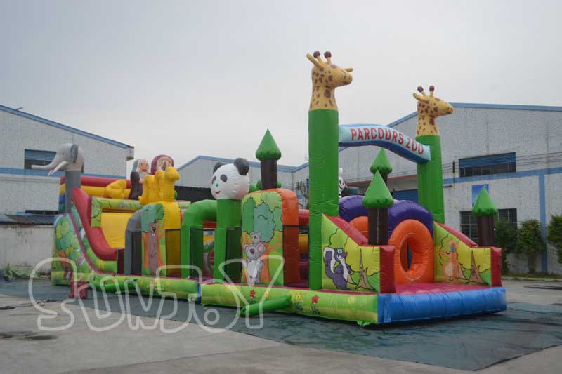 inflatable zoo obstacle course for sale