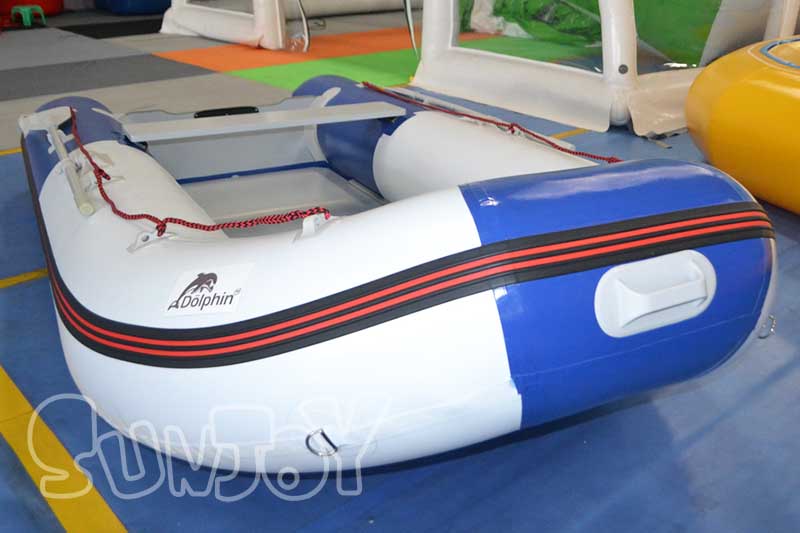 wooden bottom inflatable boat