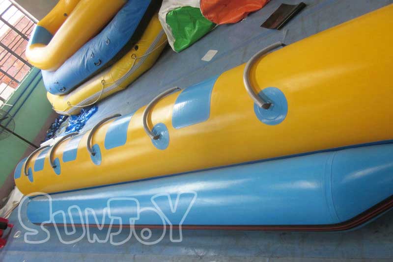 sj-ba15029 5 person inflatable banana boat sea ride tube