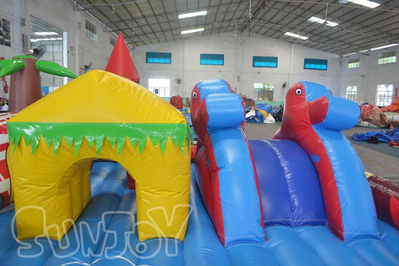inflatable house tunnel and bridge slide