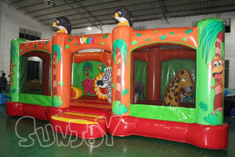 jungle animal indoor inflatable park