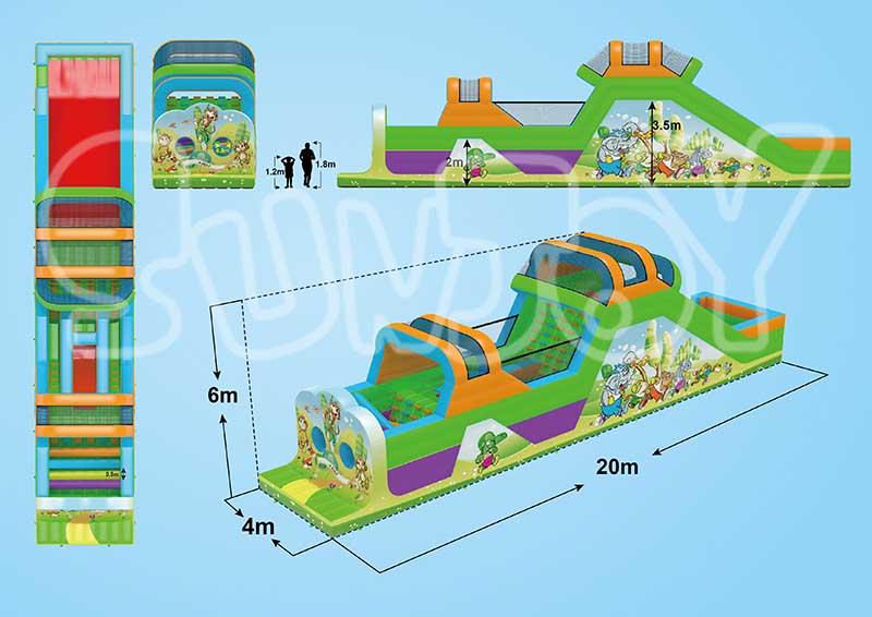 animal obstacle course design drawing