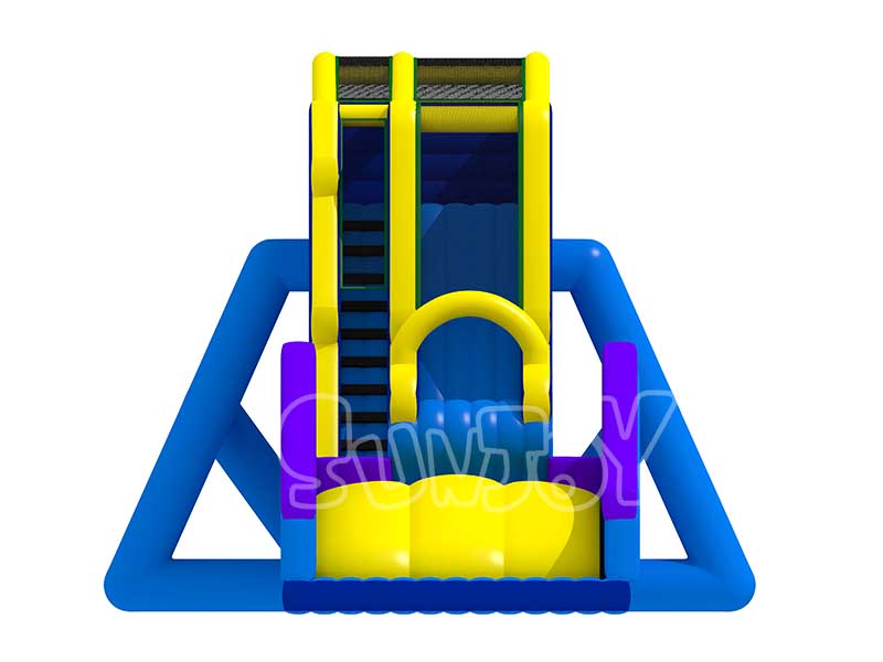 front view of rapid down inflatable slide