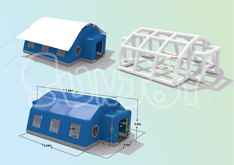 inflatable medical tent design drawing
