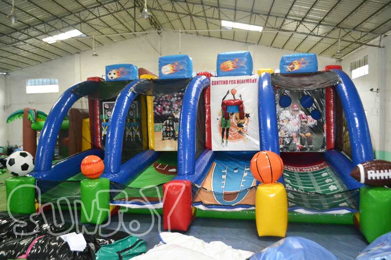 4-in-1 inflatable shooting game for sale