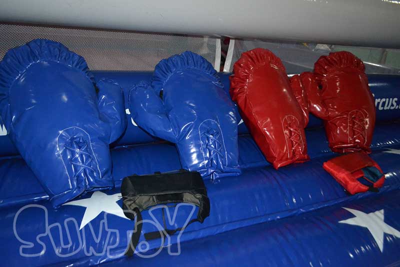 boxing gloves and protective gear