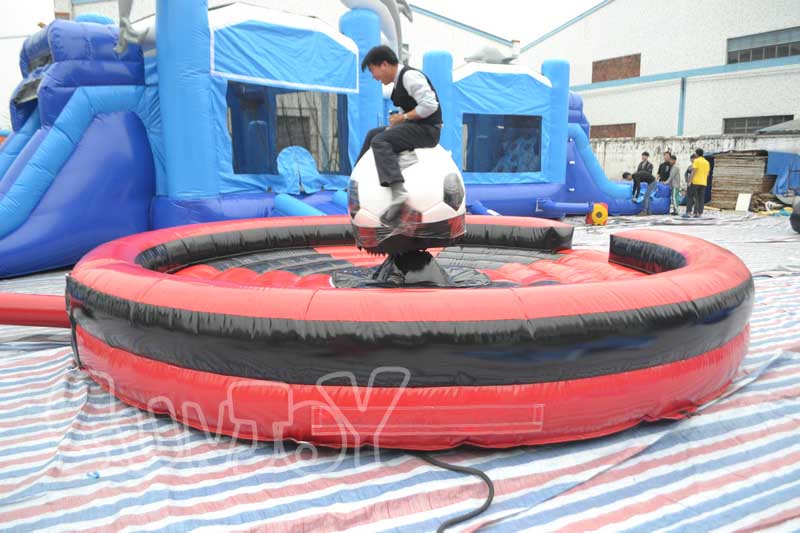 rider on the mechanical football