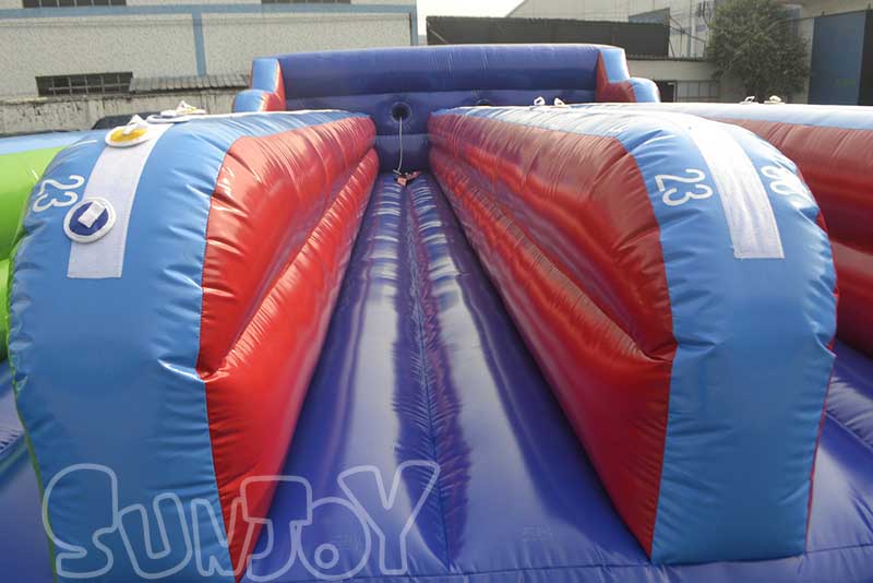 bungee run inflatable lane