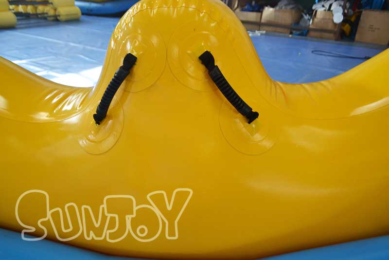 inflatable teeter totter handles