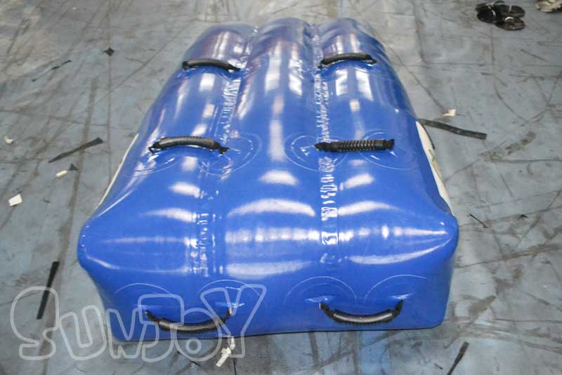 small inflatable cushion top side