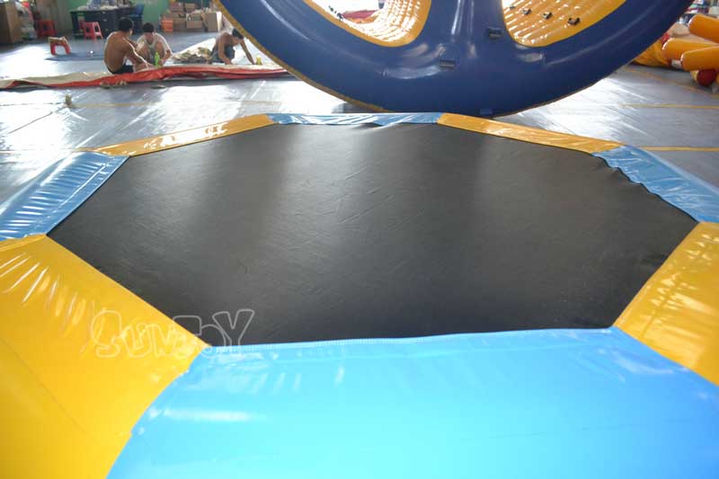 water trampoline front side