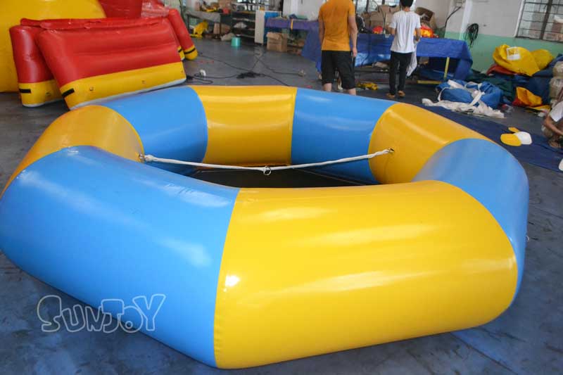 water trampoline bottom side