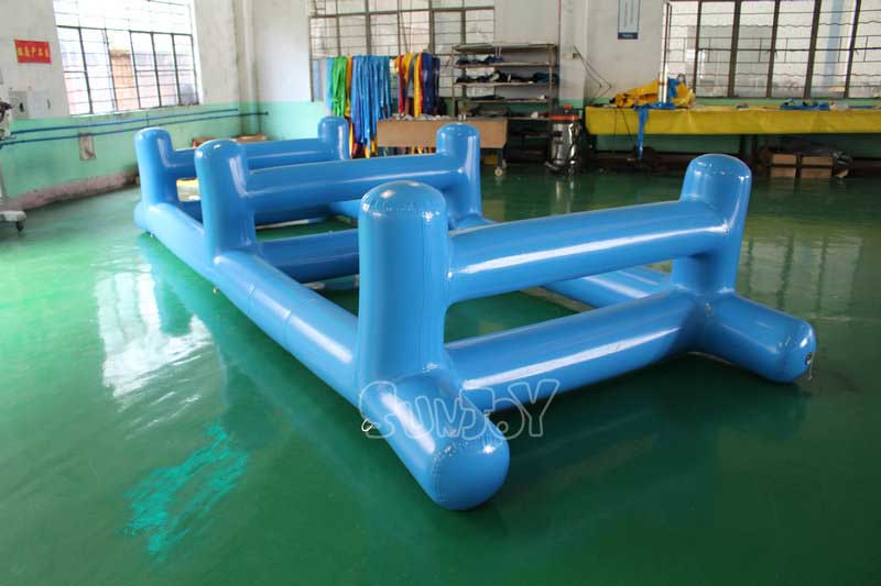 blue color inflatable hurdles