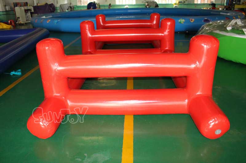 red color inflatable hurdles