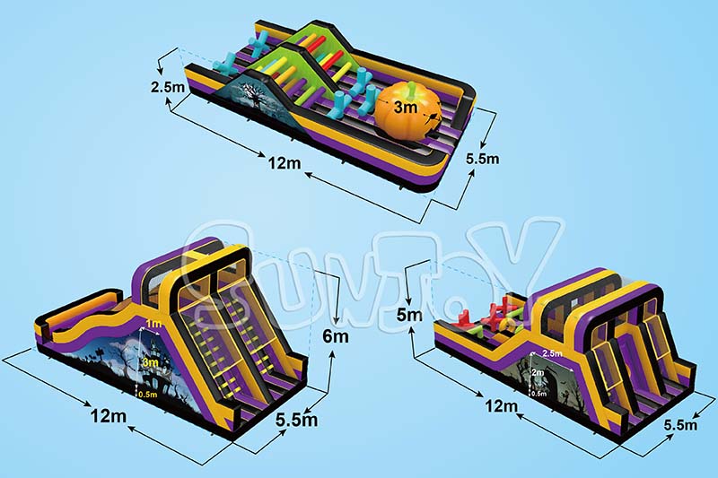 halloween obstacle course design drawing