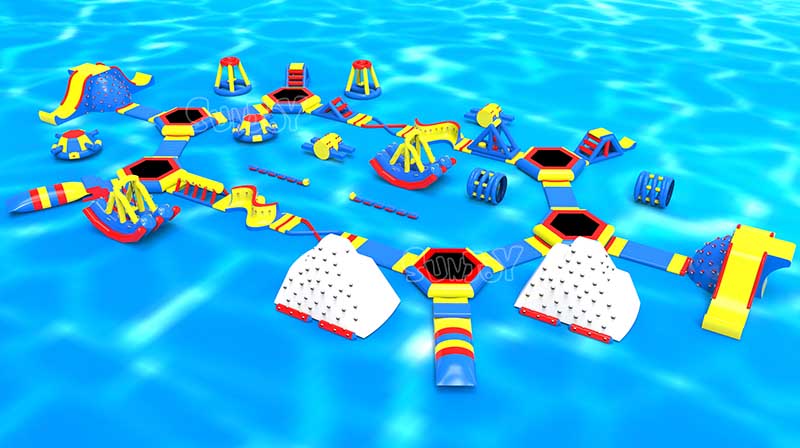floating water park L effect drawing