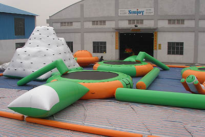 sunjoy floating water park games