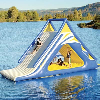 floating water slide inflatable