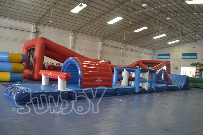 water obstacle course for swimming pool