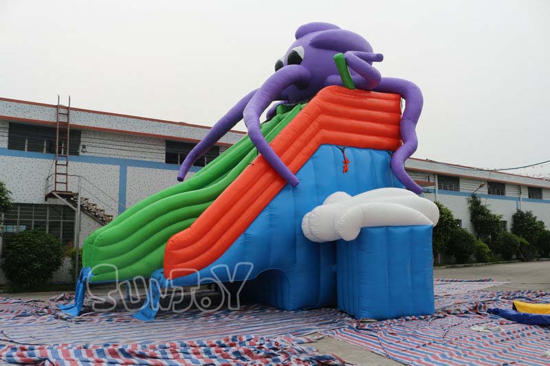 octopus inflatable water slide for pool