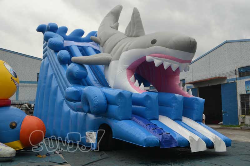 great white shark pool slide