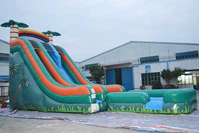 palm tree inflatable water slide