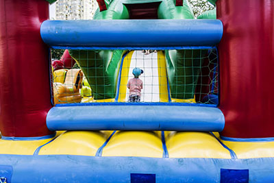 kids enjoy inflatable games