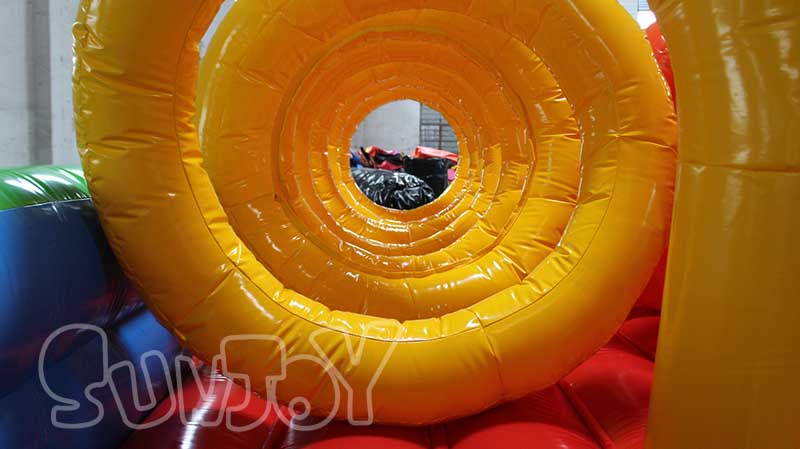 inflatable curly fries tunnel