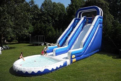 backyard inflatable water slide